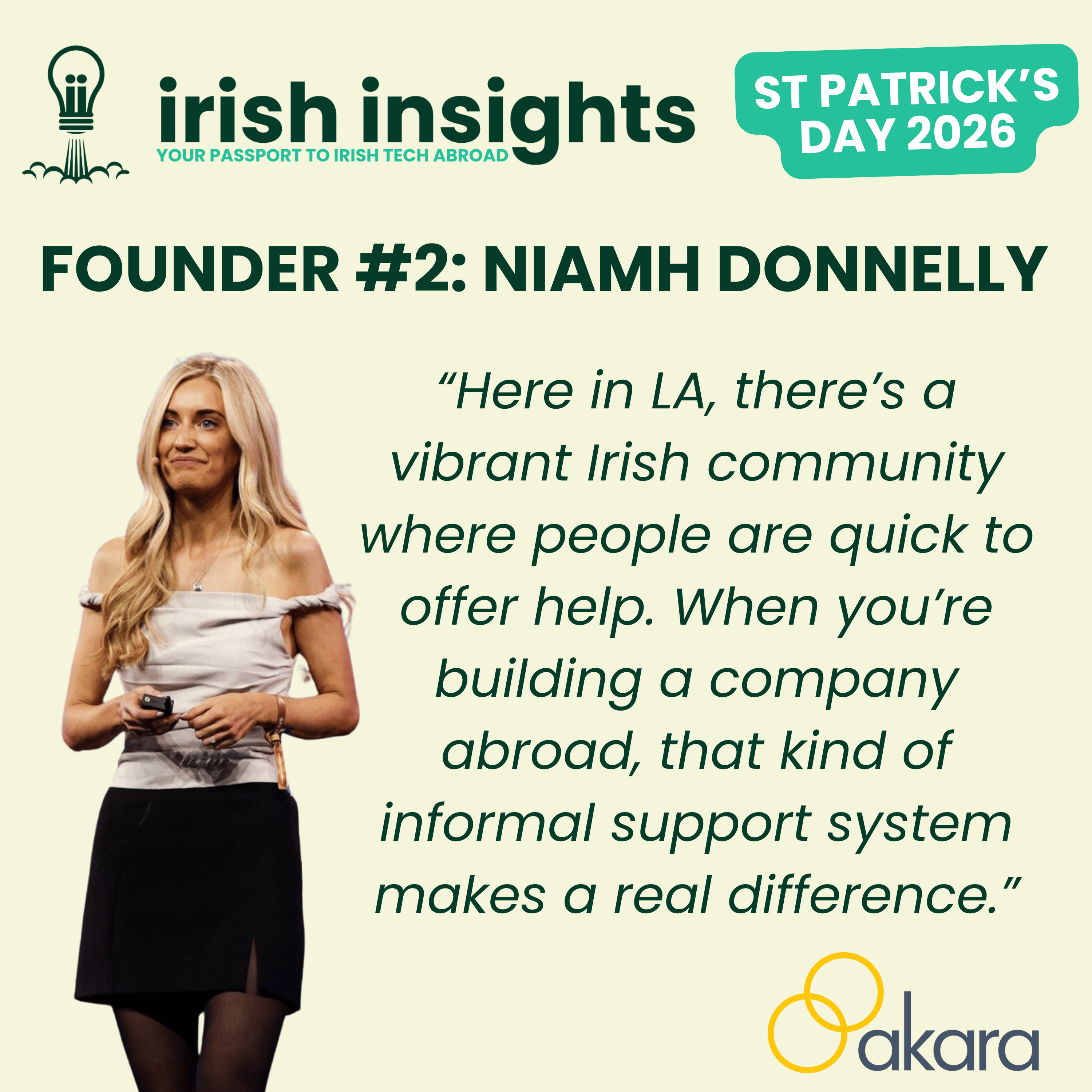 All the way from Los Angeles, Niamh Donnelly shares her Paddy's Day reflections