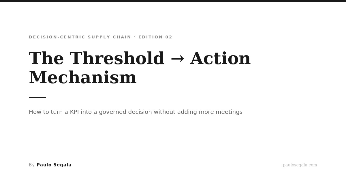 The Threshold → Action Mechanism