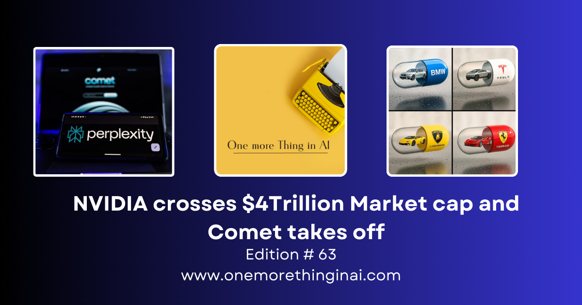 NVIDIA crosses $4Trillion Market cap and Comet takes off
