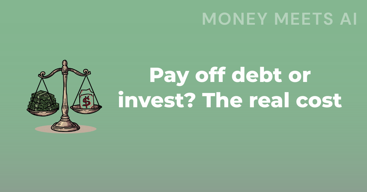 🧾 Pay off debt or invest? How to decide when it's not obvious.