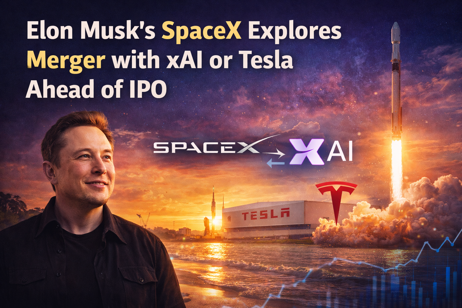 Elon Musk’s SpaceX Explores Merger with xAI or Tesla Ahead of IPO