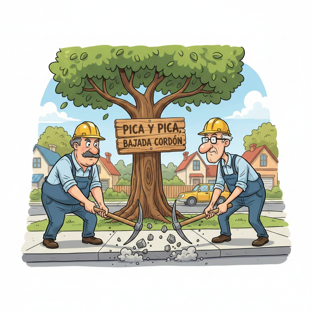 Pica y Pica, bajada cordón.