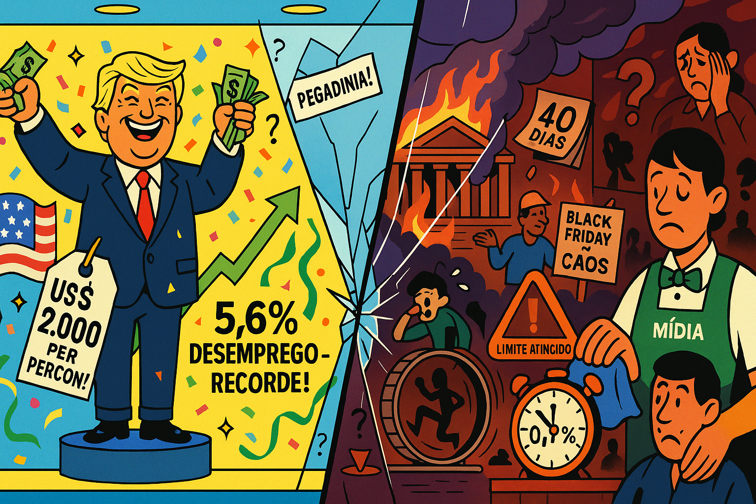 OliNews | Brasil cresce errado e Trump distribui cheque