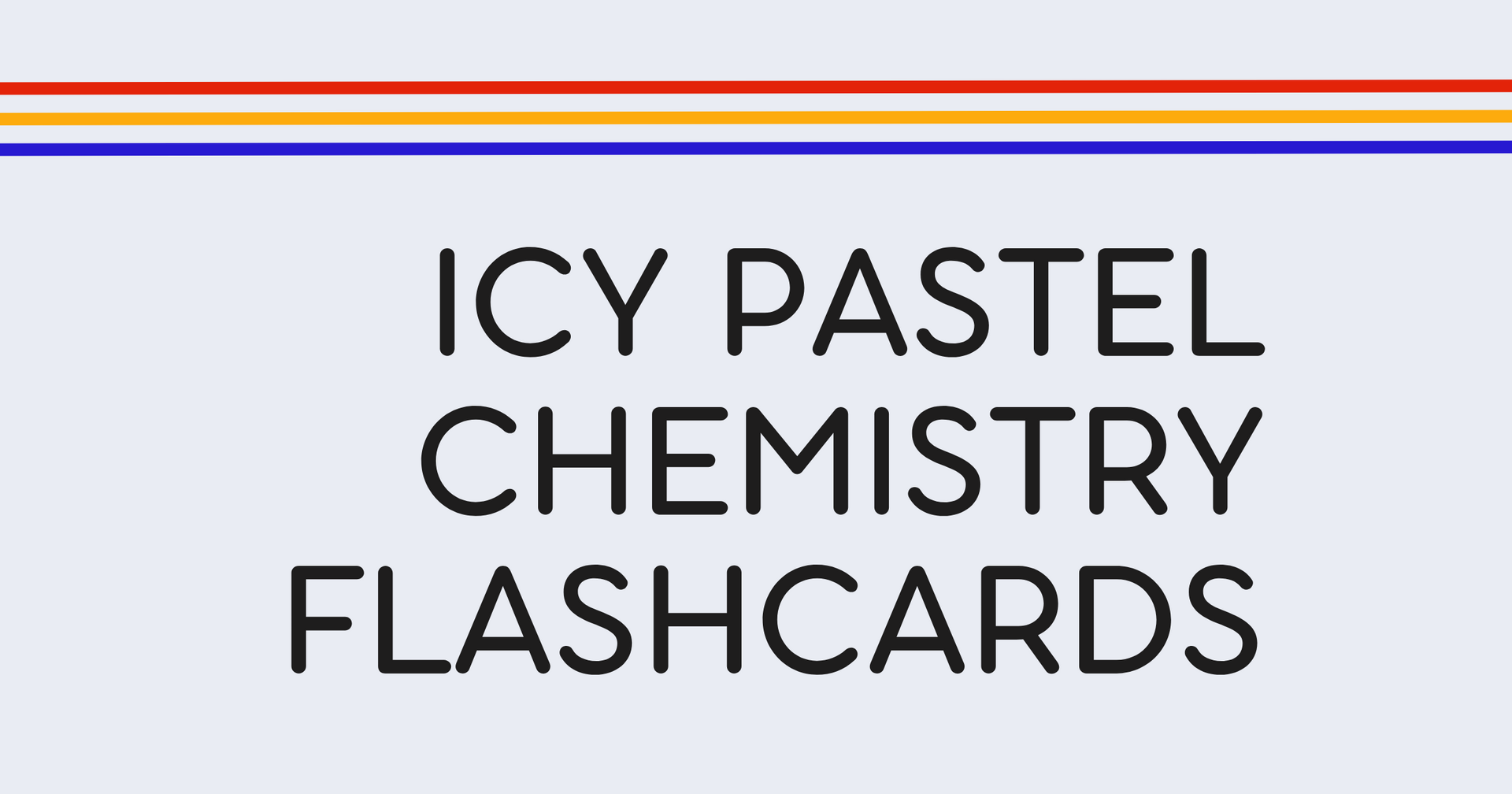Icy Pastel Chemistry Flashcards Freebie