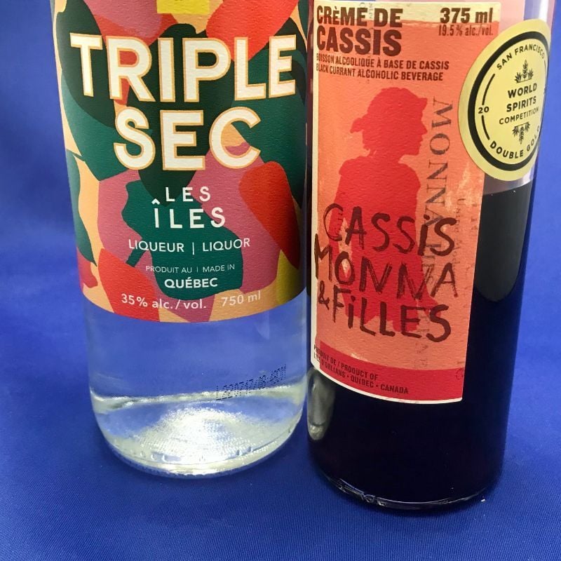 World class Triple Sec and Cassis.