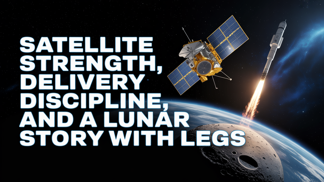 Satellite Strength, Delivery Discipline, and a Lunar Story With Legs