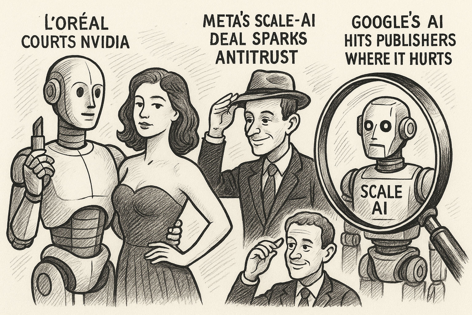 📈 L’Oréal‐Nvidia link‐up, Meta‐Scale AI scrutiny & Google’s AI search shake‐up