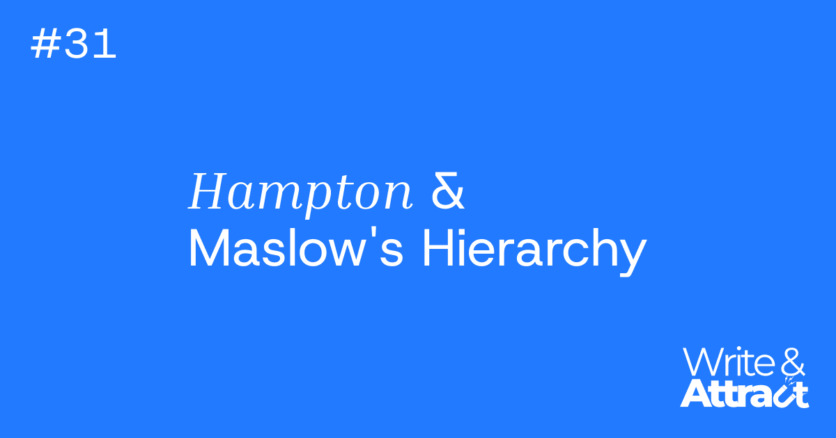Hampton & Maslow's Hierarchy