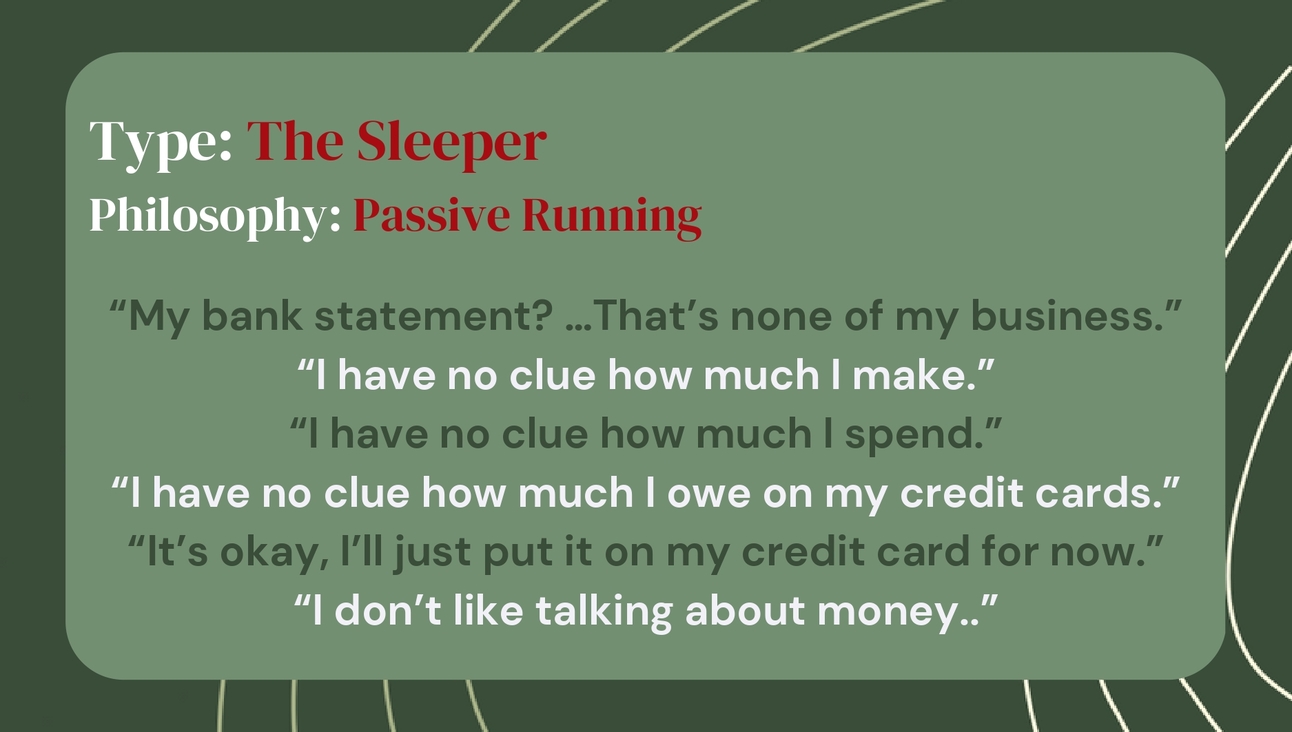 “My bank statement? ...That’s none of my business.”