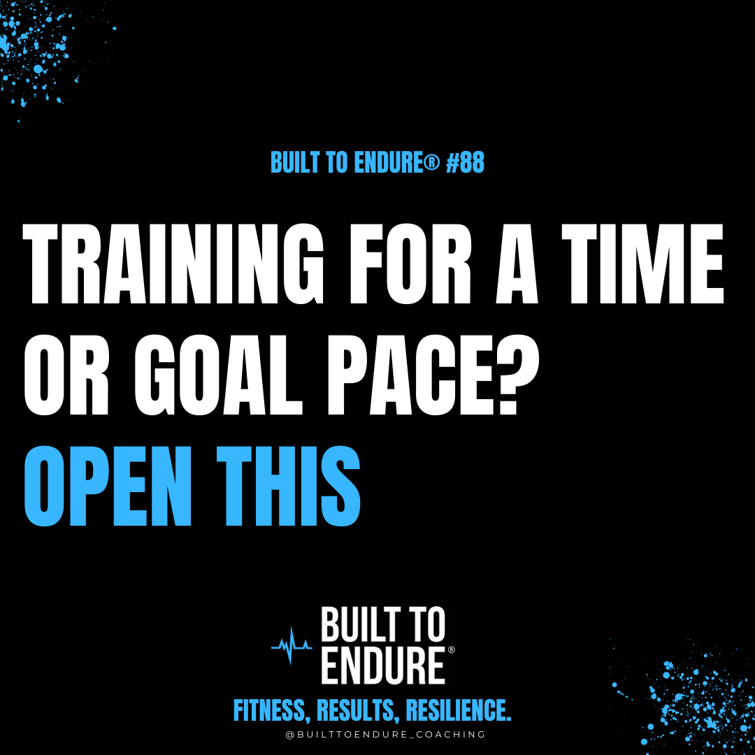Training for a time or pace goal? Open this