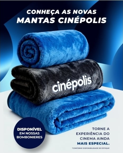 Cinépolis lança manta exclusiva para deixar a experiência nas salas ainda mais confortável