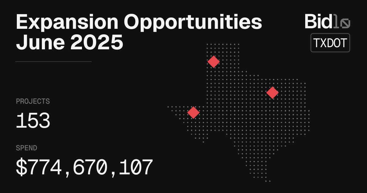Texas DOT Expansion Opportunities — June 2025