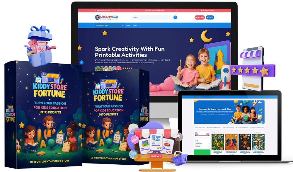 Kiddy Store Fortune Review – Build a Profitable Kids Printable Store in Minutes