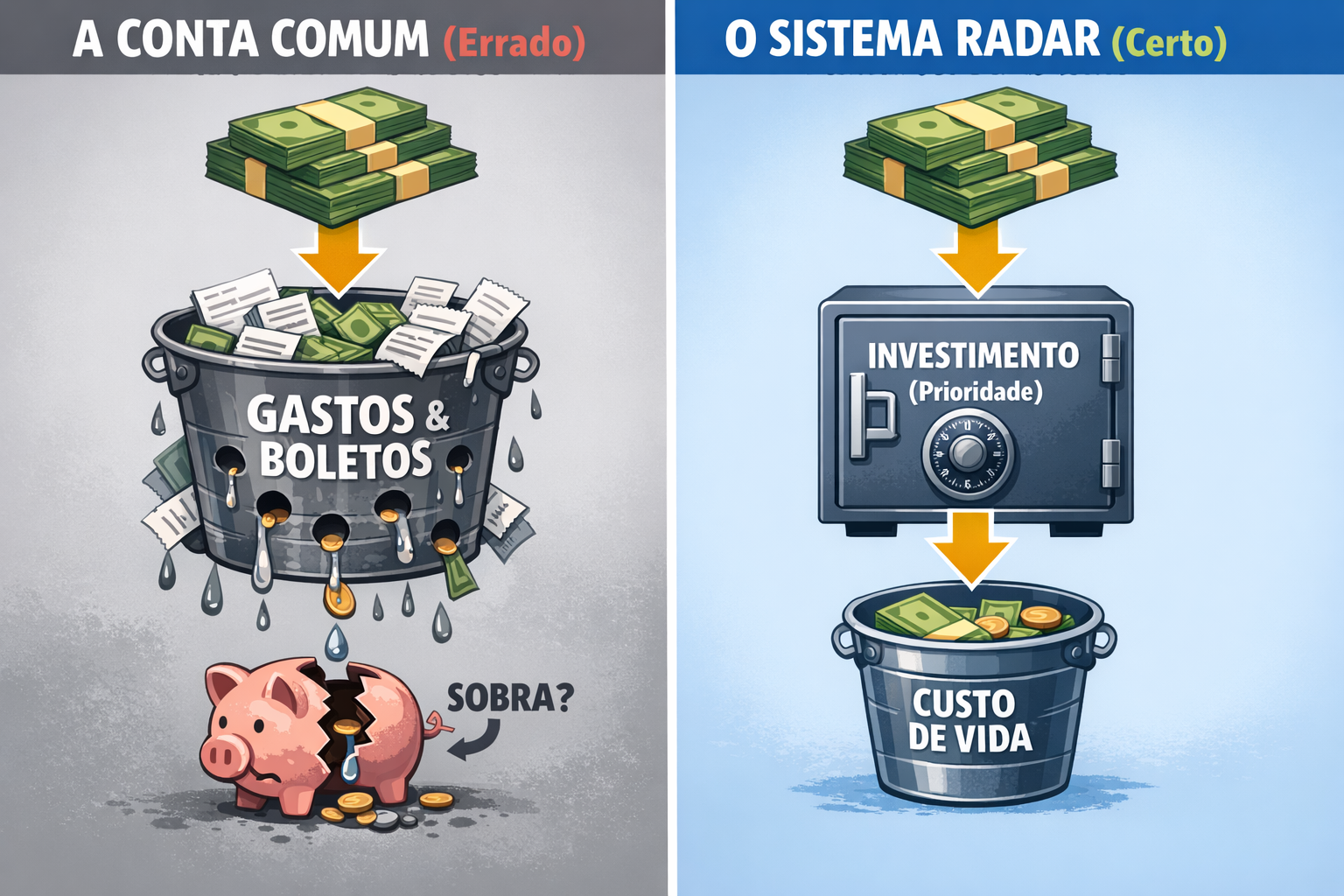 💸 A conta errada ao receber o salário