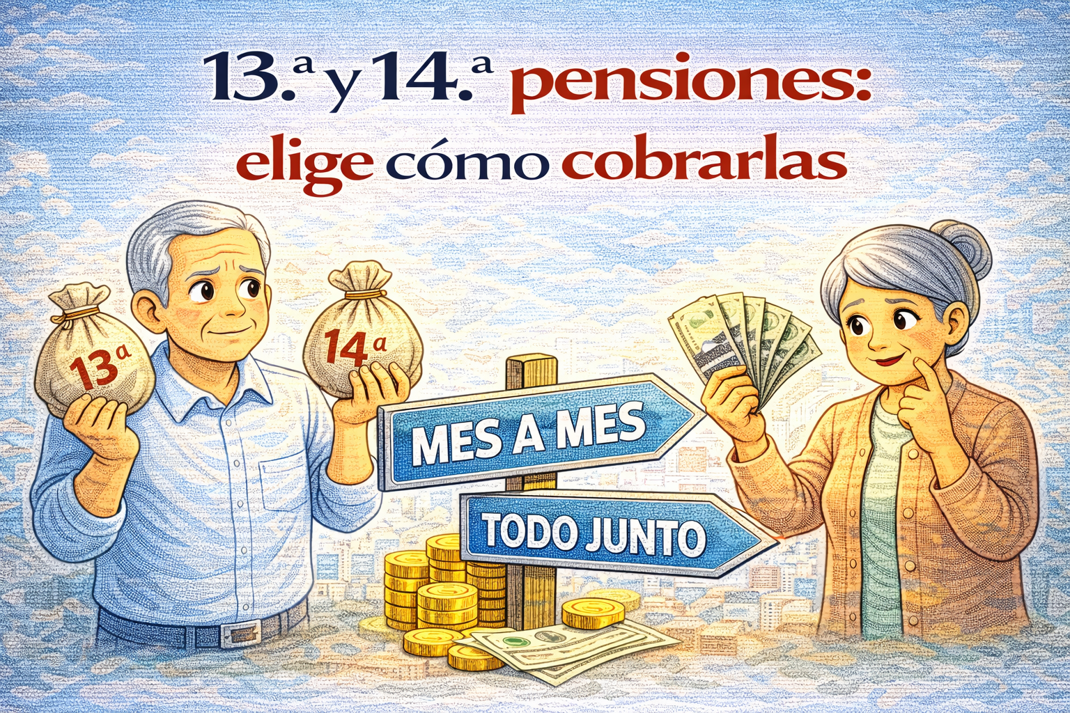 13.a y 14.a pensiones: elige, ¿cómo cobrarlas? 🤔  