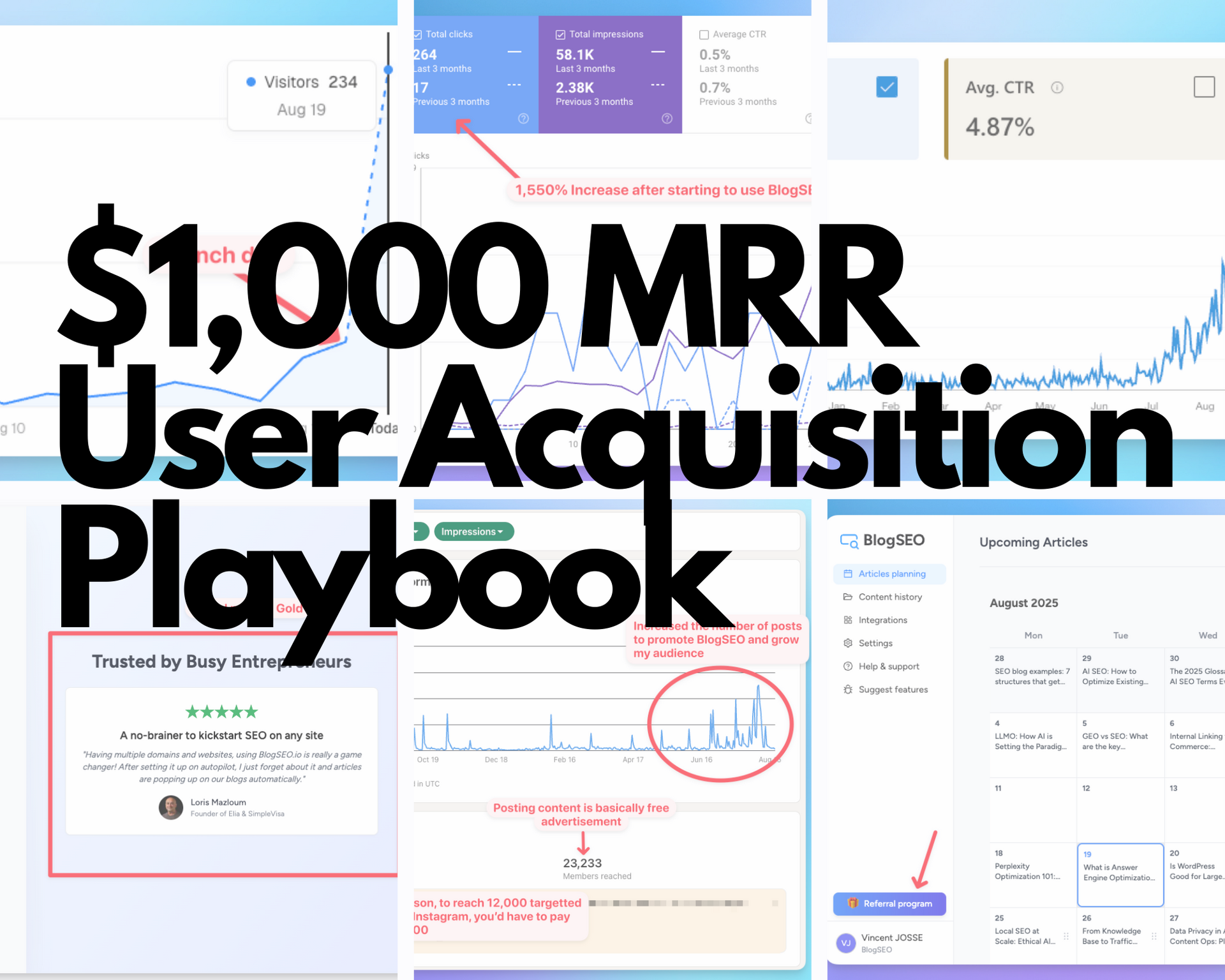 The 8 Actionable User Acquisition Methods to Hit $1k MRR