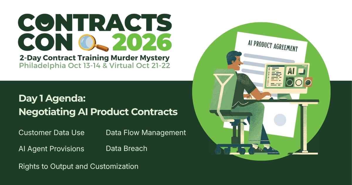 ContractsCon Day 1: Five Sessions on AI Product Provisions
