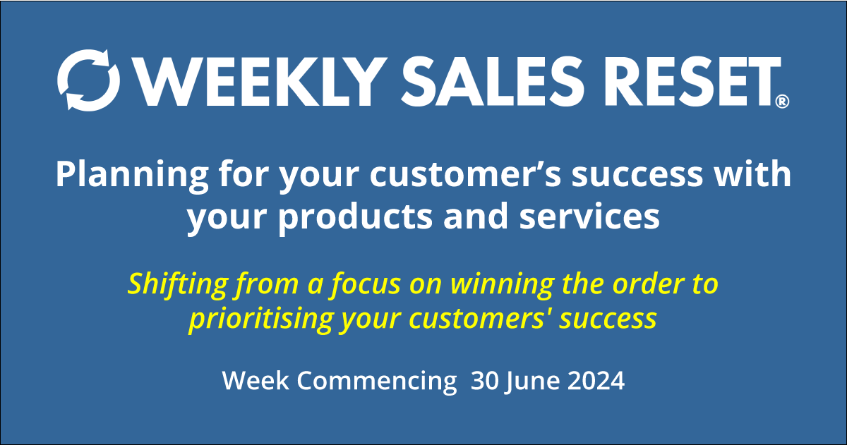 Planning for your customer's success with your products and services
