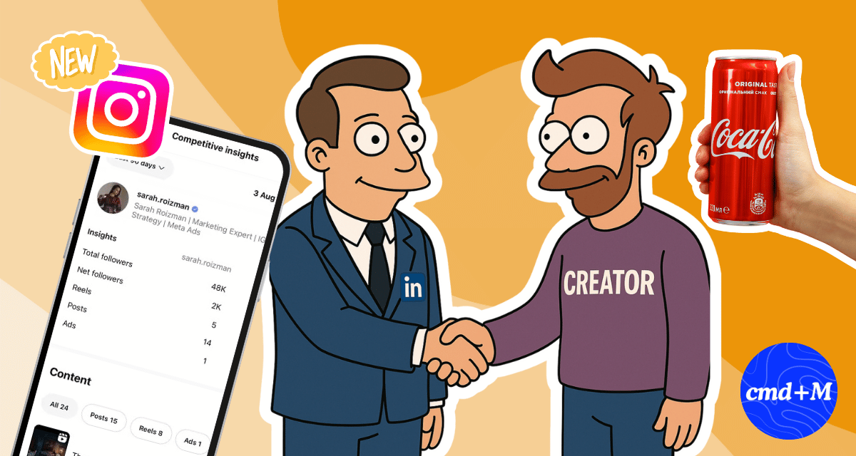 🤝 LinkedIn pusht Creator again, 📈 Competitive Insights auf IG, 🧘‍♂️Work-Life-Integration statt Balance