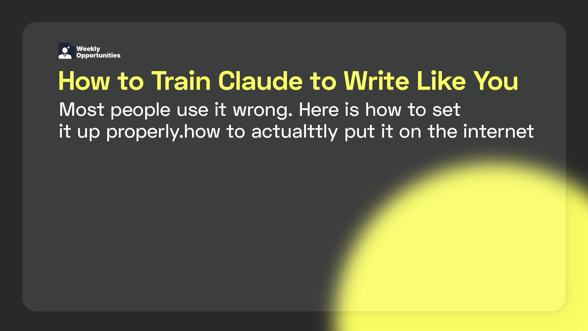 How to Train Claude to Write Like You