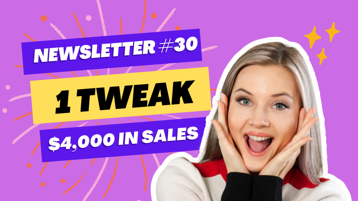 Rankster Newsletter #30: 1 tweak and over $4,000 in sales 🚀 