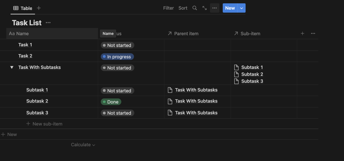 How to Add Subtasks in Notion