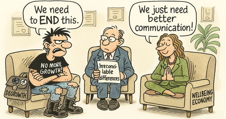 Choose Your Side: Well-Being Vs Degrowth