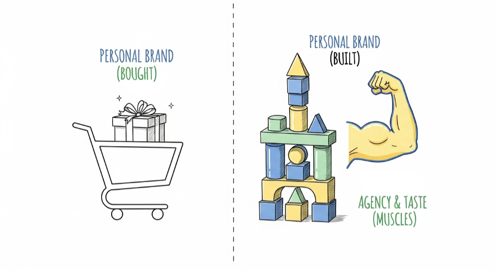 Building agency and taste, step-by-step