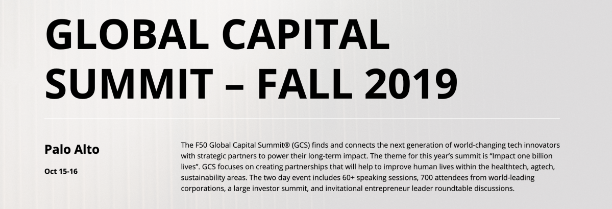 Agenda with Speakers and Content announced by F50 Global Capital Summit