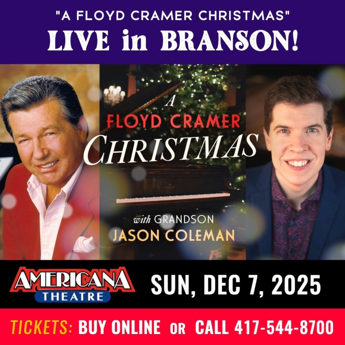 Join me in Branson for A Floyd Cramer Christmas! 🎹🎄