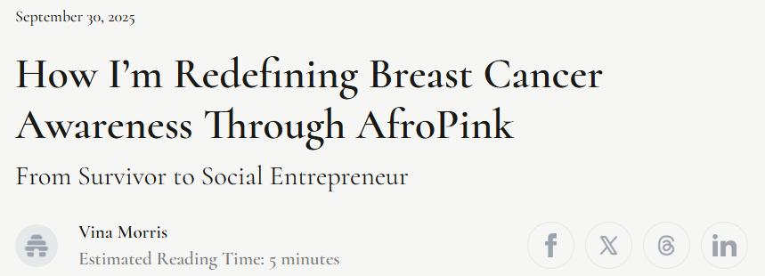 How I’m Redefining Breast Cancer Awareness Through AfroPink