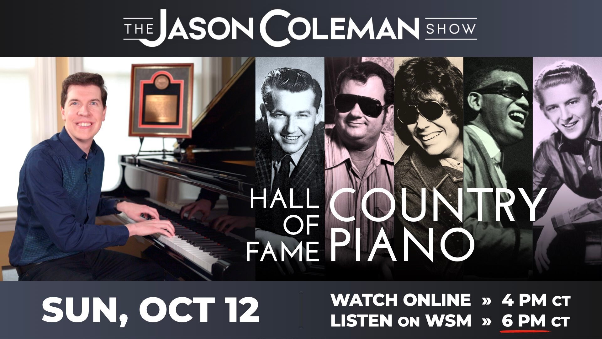 Don't miss today's tribute to Country Piano Greats 🎹🏅
