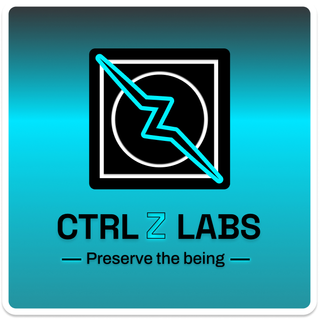 ALT: CTRL Z Labs glitch logo — electric Z on dark static background