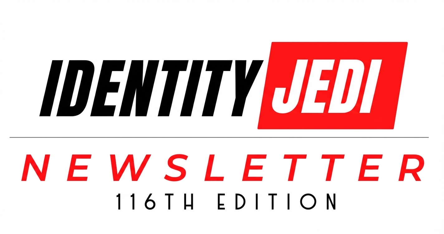 The 116th Edition of the Identity Jedi Newsletter