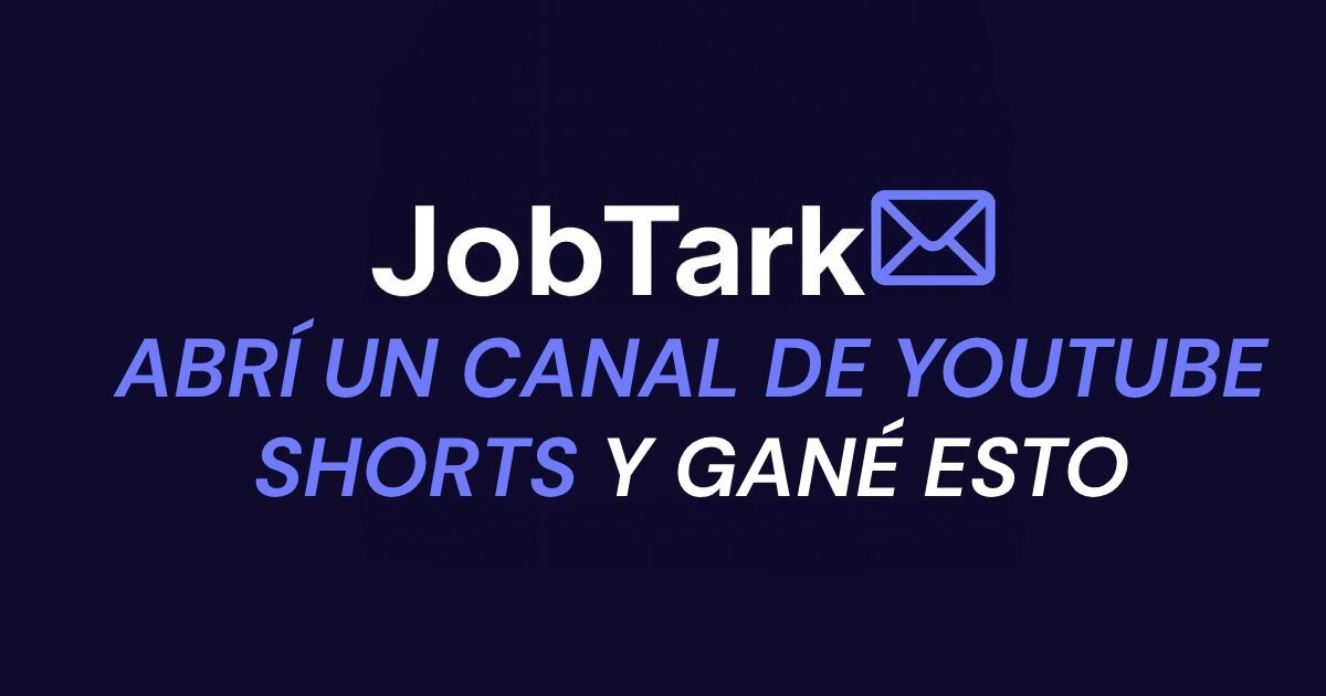Abrí un canal de Youtube Shorts y esto es lo que gané