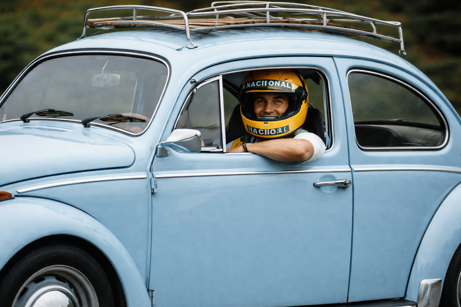 Ayrton Senna num fusca