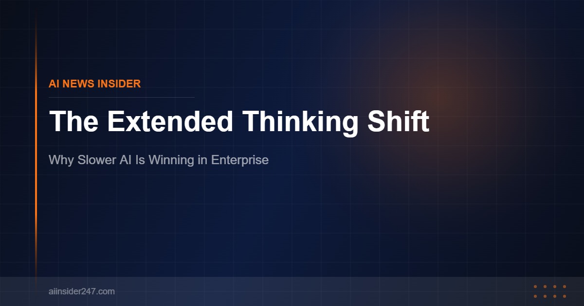 The 'Extended Thinking' Shift: Why Slower AI Is Winning in the Enterprise