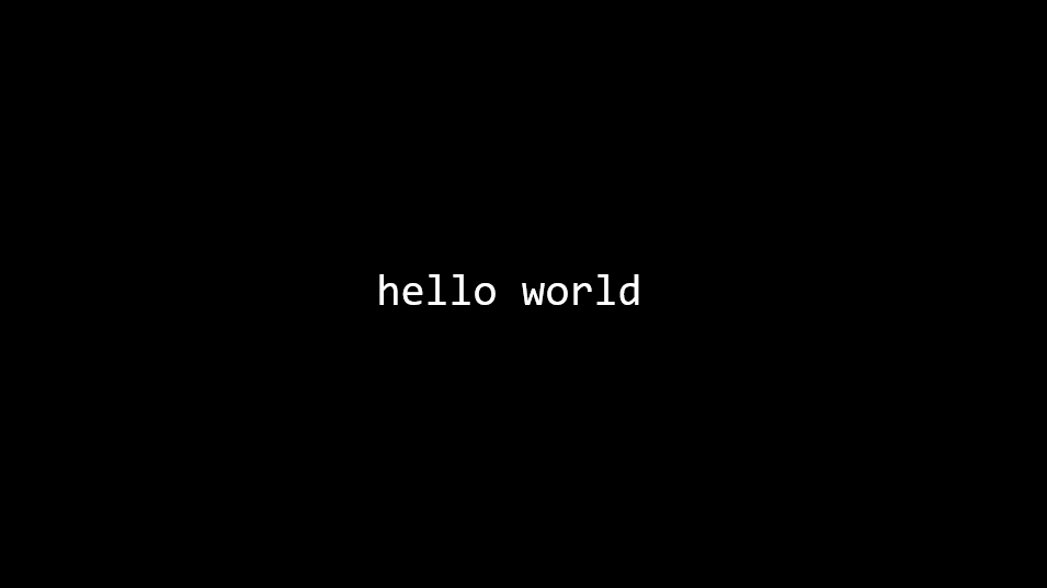 Hello World!