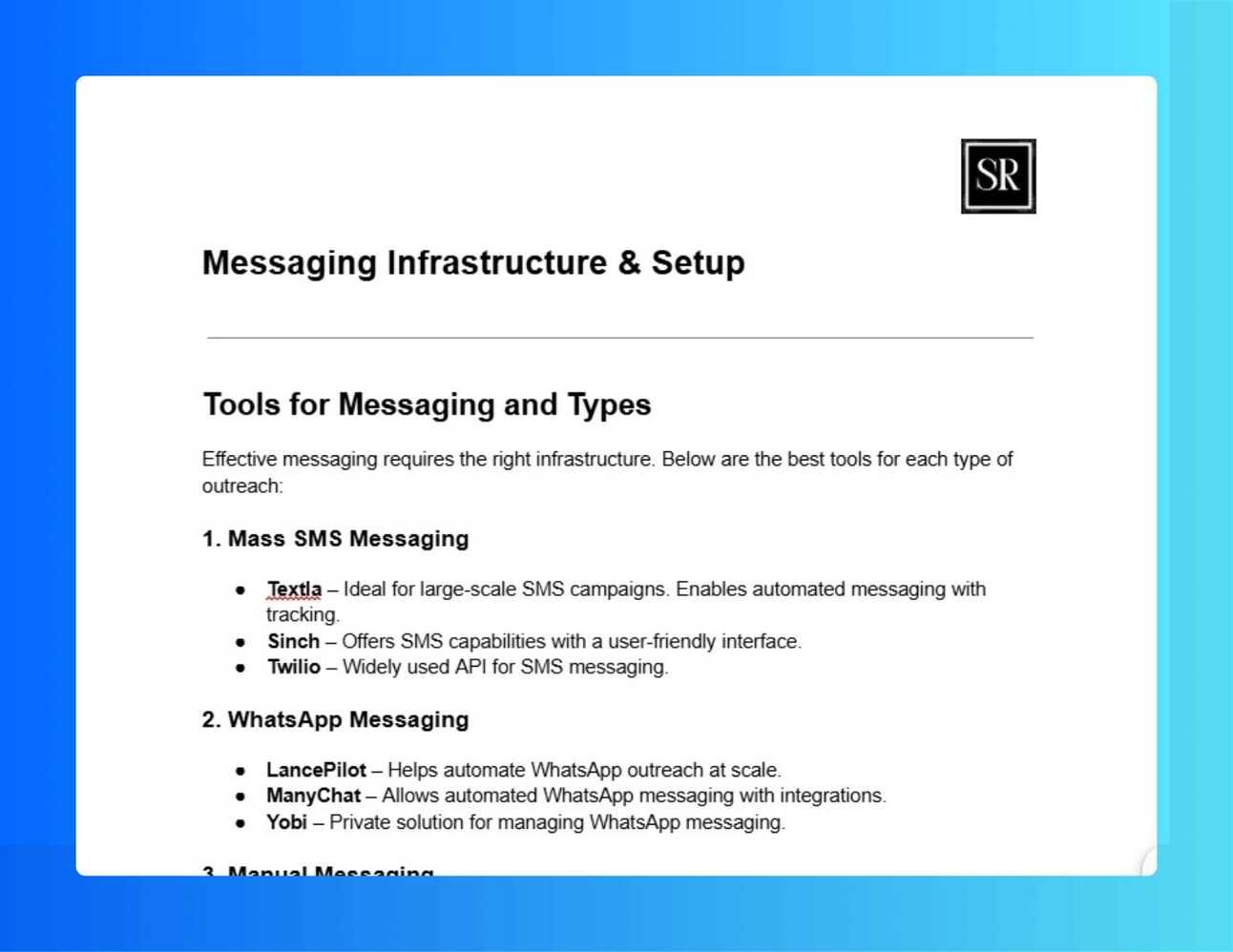 Messaging Infrastructure & Setup