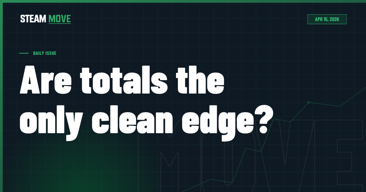 🧠 Are totals the only clean edge?