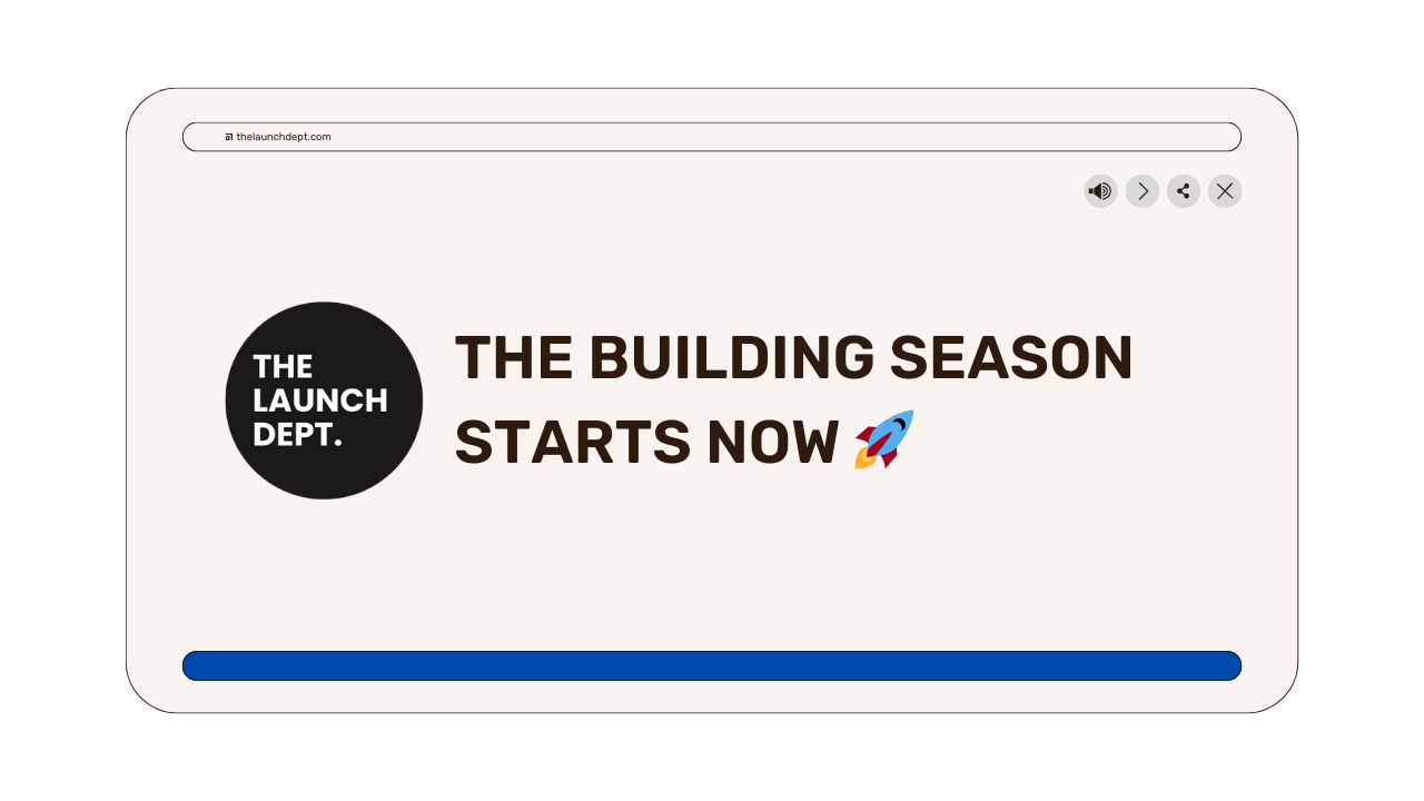 The Building Season Starts Now