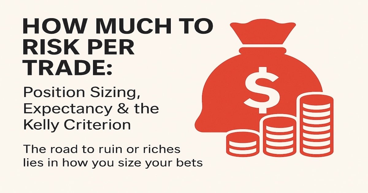 How Much to Risk Per Trade: Position Sizing, Expectancy & the Kelly Criterion