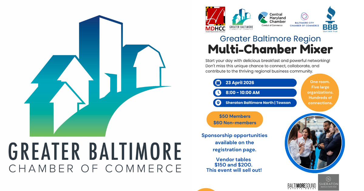 Multi Chamber Networking Breakfast in Towson on April 23rd