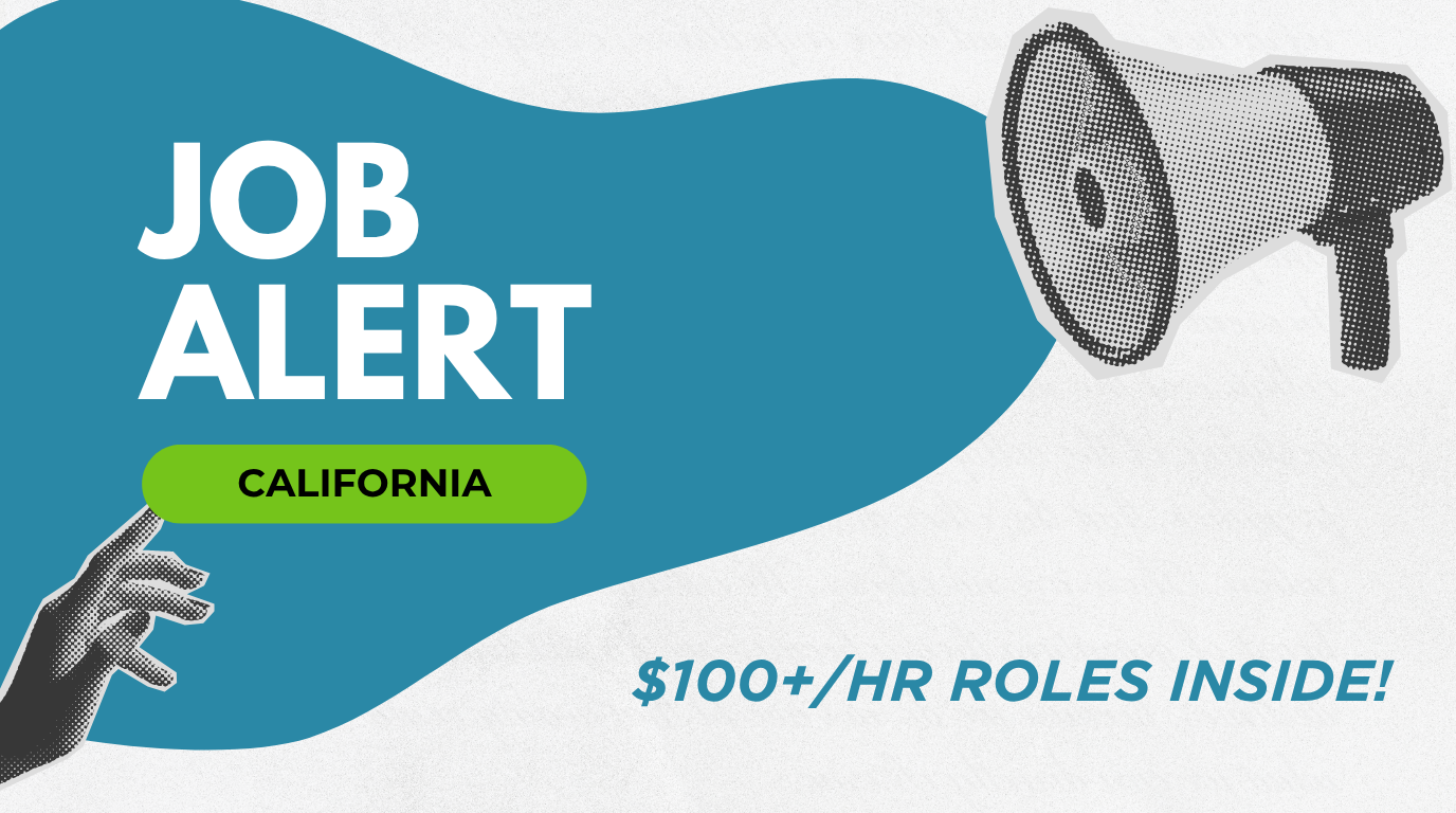 Fresh Job Listing Drop: $100/hour RN shifts in CA