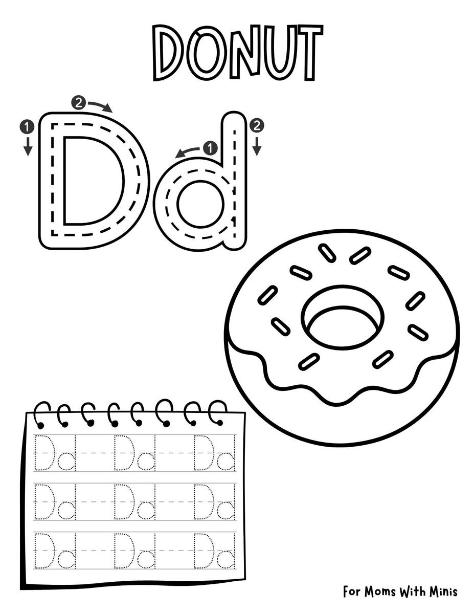 The Letter D is for Donut Worksheet