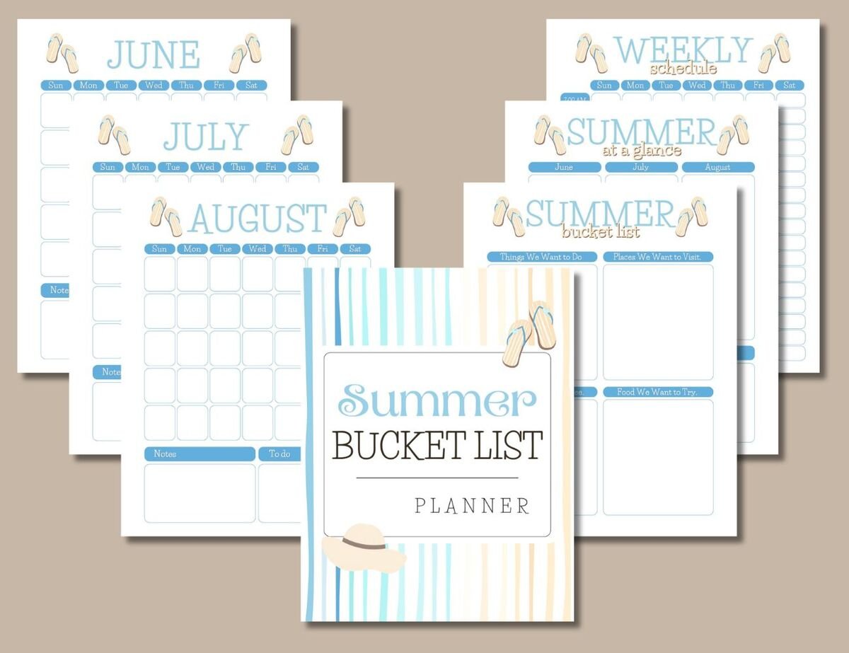 Summer Bucket List Planner