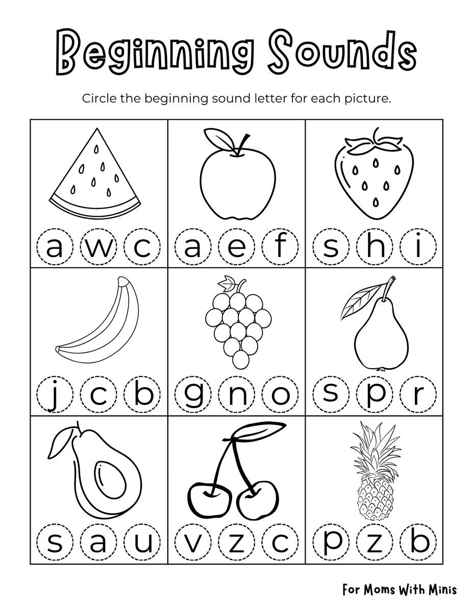 Fruit Beginning Sounds