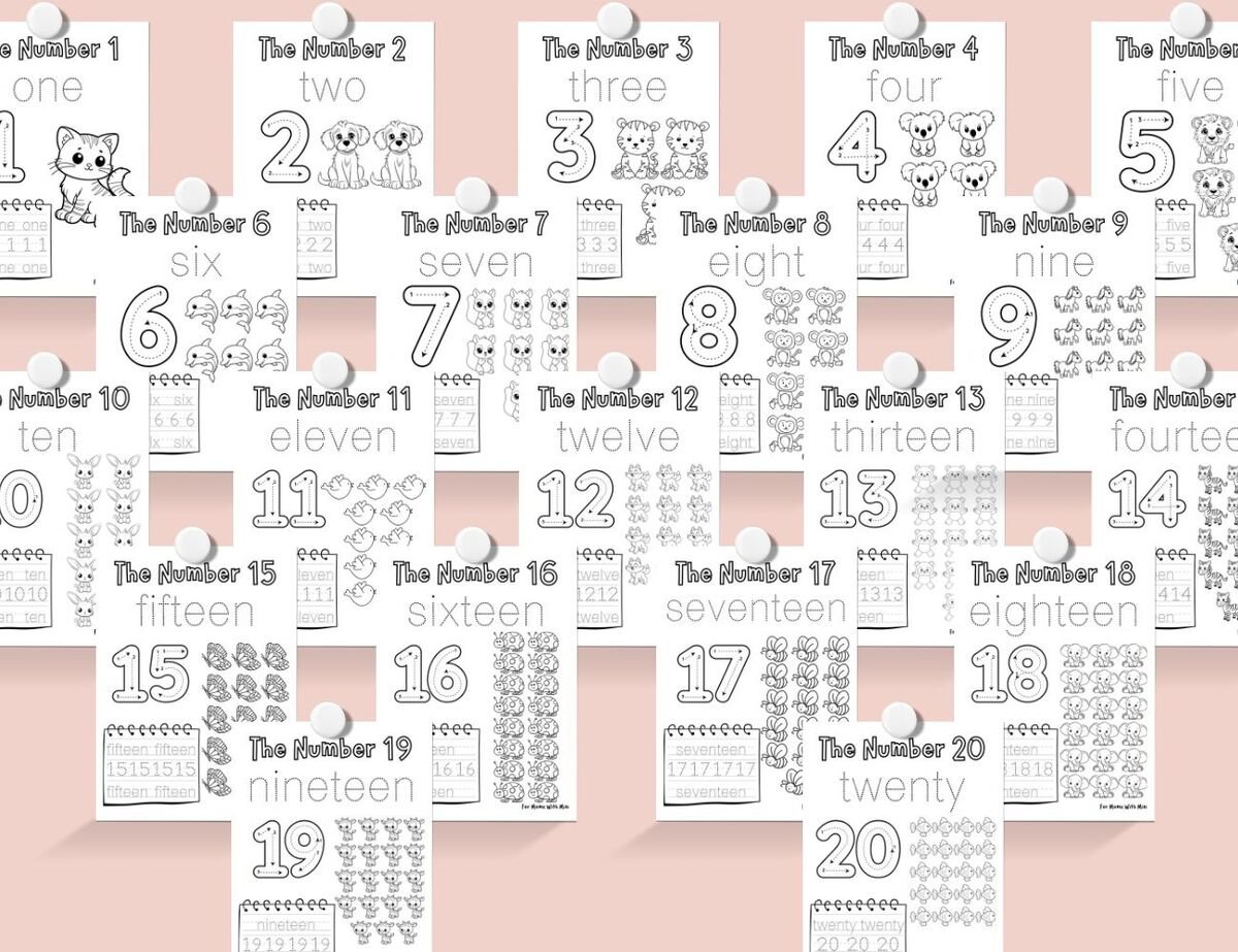 Numbers 1 to 20 Workbook for Kids