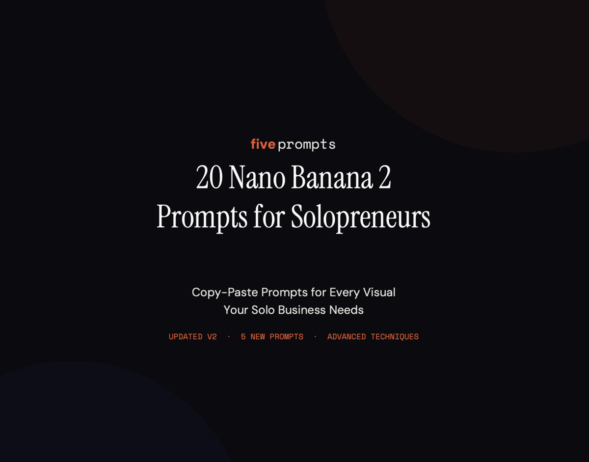20 Nano Banana 2 Prompts for Solopreneurs