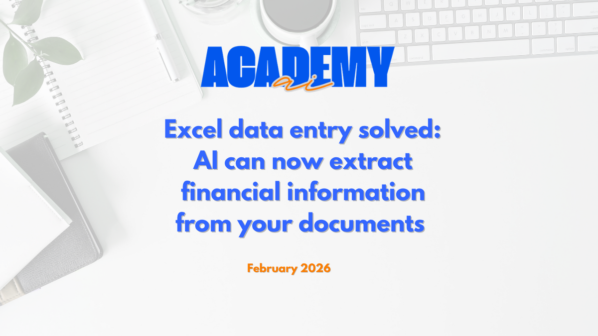 Excel data entry solved: AI can now extract financial information from your documents